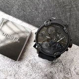 Diesel Mr Daddy 2.0 Chronograph Black Dial Black Steel Strap Watch For Men - DZ7396 Authentic Buy Shop Now