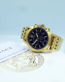 Versace Sport Tech Chronograph Black Dial Gold Steel Strap Watch for Men - VELT00419 Authentic Buy Shop Now