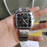 Fossil Retro Analog-Digital Black Dial Silver Steel Strap Watch for Men - FS5890 Authentic Buy Shop Now