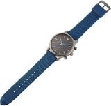 Emporio Armani Luigi Chronograph Black Dial Blue Rubber Strap Watch For Men - AR11023 Authentic Buy Shop Now