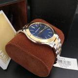 Michael Kors Slim Runway Blue Dial Two Tone Steel Strap Watch for Women - MK3479 Authentic Buy Shop Now