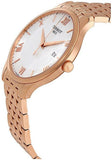 Tissot T Classic Tradition White Dial Rose Gold Steel Strap Watch For Women - T063.610.33.038.00 Authentic Buy Shop Now