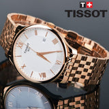 Tissot T Classic Tradition White Dial Rose Gold Steel Strap Watch For Women - T063.610.33.038.00 Authentic Buy Shop Now
