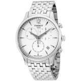 Tissot T Classic Tradition Chronograph White Dial Silver Steel Strap Watch For Men - T063.617.11.037.00 Authentic Buy Shop Now