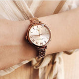 Marc Jacobs Sally White Dial Rose Gold Steel Strap Watch for Women - MBM8643 Authentic Buy Shop Now