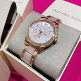 Michael Kors Tibby Multifunction Rose Gold Dial Rose Gold Steel Strap Watch For Women - MK6928 Authentic Buy Shop Now