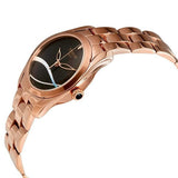 Tissot T Wave Black Dial Rose Gold Steel Strap Watch For Women - T112.210.33.051.00 Authentic Buy Shop Now