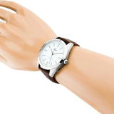 Lacoste Edmonton White Dial Brown Leather Strap Watch for Men - 2010893 Authentic Buy Shop Now