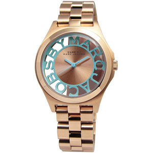 Marc Jacobs Henry Rose Gold Dial Rose Gold Steel Strap Watch for Women - MBM3296 Authentic Buy Shop Now