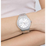 Guess Bedazzle Diamonds Silver Dial Silver Steel Strap Watch For Women - W1097L1 Authentic Buy Shop Now