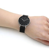 Daniel Wellington Petite Ashfield Black Dial Black Mesh Strap Watch For Women - DW00100308 Authentic Buy Shop Now