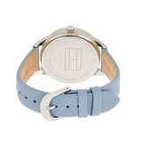 Tommy Hilfiger Brooke Silver Dial Blue Leather Strap Watch for Women - 1782023 Authentic Buy Shop Now