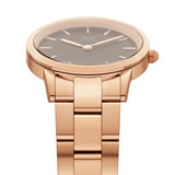 Daniel Wellington Iconic Link Black Dial Rose Gold Steel Strap Watch For Men - DW00100344 Authentic Buy Shop Now
