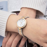 Tissot T Lady Flamingo Mother of Pearl White Dial Two Tone Steel Strap Watch For Women - T094.210.22.111.00 Authentic Buy Shop Now