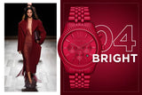 Michael Kors Lexington Chronograph Red Dial Red Steel Strap Watch For Men - MK8814 Authentic Buy Shop Now