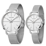 Calvin Klein Even Quartz White Dial Silver Steel Strap Watch for Women - K7B21126 Authentic Buy Shop Now