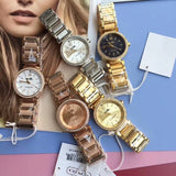 Coach Sport Diamonds Gold Dial Gold Steel Strap Watch for Women - 14502195 Authentic Buy Shop Now