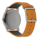 Calvin Klein City Quartz White Dial Light Brown Leather Strap Watch For Men - K2G21138 Authentic Buy Shop Now