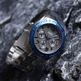 Guess Flagship Multifunction Chronograph Grey Dial Grey Steel Strap Watch for Men - W0601G1 Authentic Buy Shop Now