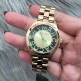 Marc Jacobs Henry Gold Dial Gold Steel Strap Watch for Women - MBM3295 Authentic Buy Shop Now