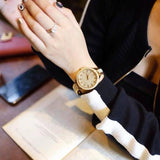 Michael Kors Slim Runway Crystals Gold Dial Gold Steel Strap Watch for Women - MK3632 Authentic Buy Shop Now