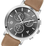 Hugo Boss Spirit Grey Dial Brown Leather Strap Watch for Men - 1513691 Authentic Buy Shop Now
