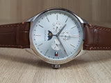 Tommy Hilfiger Oliver Quartz White Dial Brown Leather Strap Watch for Men - 1791304 Authentic Buy Shop Now