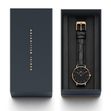 Daniel Wellington Classic Petite Reading Black Dial Black Leather Strap Watch For Women - DW00100223 Authentic Buy Shop Now