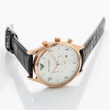 Emporio Armani Beta Chronograph White Dial Brown Leather Strap Watch For Men - AR1916 Authentic Buy Shop Now