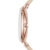 Fossil Jacqueline Three Hand Mother of Pearl Dial Pink Leather Strap Watch for Women - ES4671 Authentic Buy Shop Now
