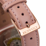 Coach Boyfriend Mother of Pearl White Dial Pink Leather Strap Watch for Women - 14503151 Authentic Buy Shop Now