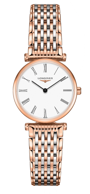 Longines La Grande Classique De Longines White Dial Two Tone Mesh Bracelet Watch for Women - L4.209.1.91.7 Authentic Buy Shop Now