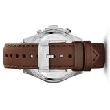 Fossil Wakefield Chronograph White Dial Brown Leather Strap Watch for Men - CH2943 Authentic Buy Shop Now