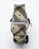Burberry The City Smoke Dial Checked Brown Leather Strap Watch for Men - BU9358 Authentic Buy Shop Now