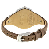 Fossil Georgia White Dial Brown Leather Strap Watch for Women - ES3060 Authentic Buy Shop Now