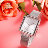 Armani Exchange Lola Quartz Silver Dial Silver Mesh Strap Watch For Women - AX5800 Authentic Buy Shop Now