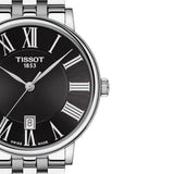 Tissot Carson Premium Black Dial Silver Steel Strap Watch For Men - T122.410.11.053.00 Authentic Buy Shop Now
