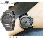 Burberry The City Grey Dial Gunmetal Grey Steel Strap Watch for Men - BU9381 Authentic Buy Shop Now