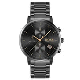 Hugo Boss Integrity Black Dial Black Steel Strap Watch for Men - 1513780 Authentic Buy Shop Now