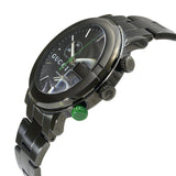 Gucci G Chrono Black Dial Black Steel Strap Watch For Men - YA101331 Authentic Buy Shop Now