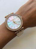 Michael Kors Darci Mother of Pearl Dial Rose Gold Steel Strap Watch for Women - MK3220 Authentic Buy Shop Now