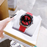 Michael Kors Janelle Three Hand Red Dial Red Rubber Strap Watch For Women - MK7144 Authentic Buy Shop Now