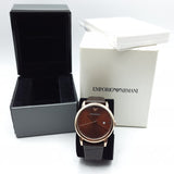 Emporio Armani Luigi Classic Brown Dial Brown Leather Strap Watch For Men - AR2503 Authentic Buy Shop Now