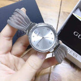 Guess Chiffon Silver Dial Silver Mesh Bracelet Watch For Women - W1083L1 Authentic Buy Shop Now
