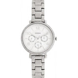 Fossil Jacqueline Multi-Function Mother of Pearl Dial Silver Steel Strap Watch for Women - ES3755 Authentic Buy Shop Now