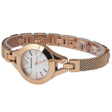 Emporio Armani Chiara Analog White Dial Rose Gold Steel Strap Watch For Women - AR7329 Authentic Buy Shop Now