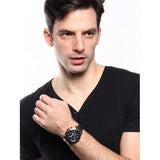 Fossil Dean Chronograph Black Dial Black Steel Strap Watch for Men - FS4721 Authentic Buy Shop Now
