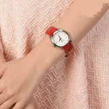 Tissot Couturier Lady Silver Dial Red Leather Strap Watch for Women - T035.210.16.031.01 Authentic Buy Shop Now