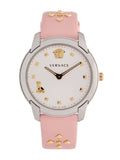 Versace Audrey Quartz White Dial Pink Leather Strap Watch for Women - VELR00119 Authentic Buy Shop Now