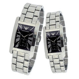 Emporio Armani Classic Black Dial Silver Stainless Steel Watch For Women - AR0157 Authentic Buy Shop Now